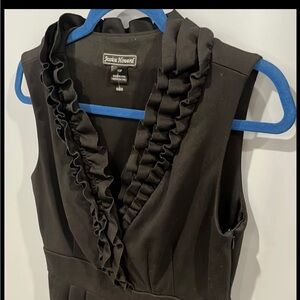 Jessica Howard Black Ruffled Mini Dress